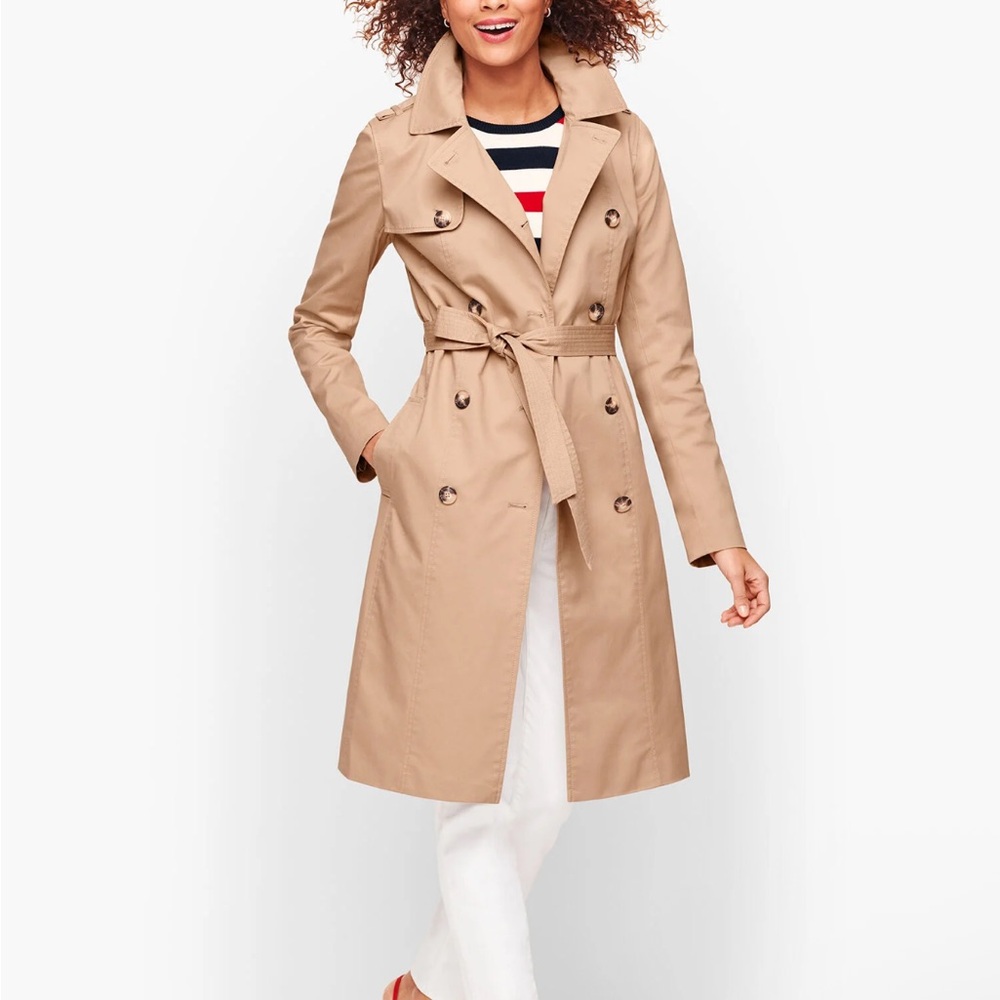 Talbots Double Breasted Trench Coat